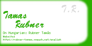 tamas rubner business card
